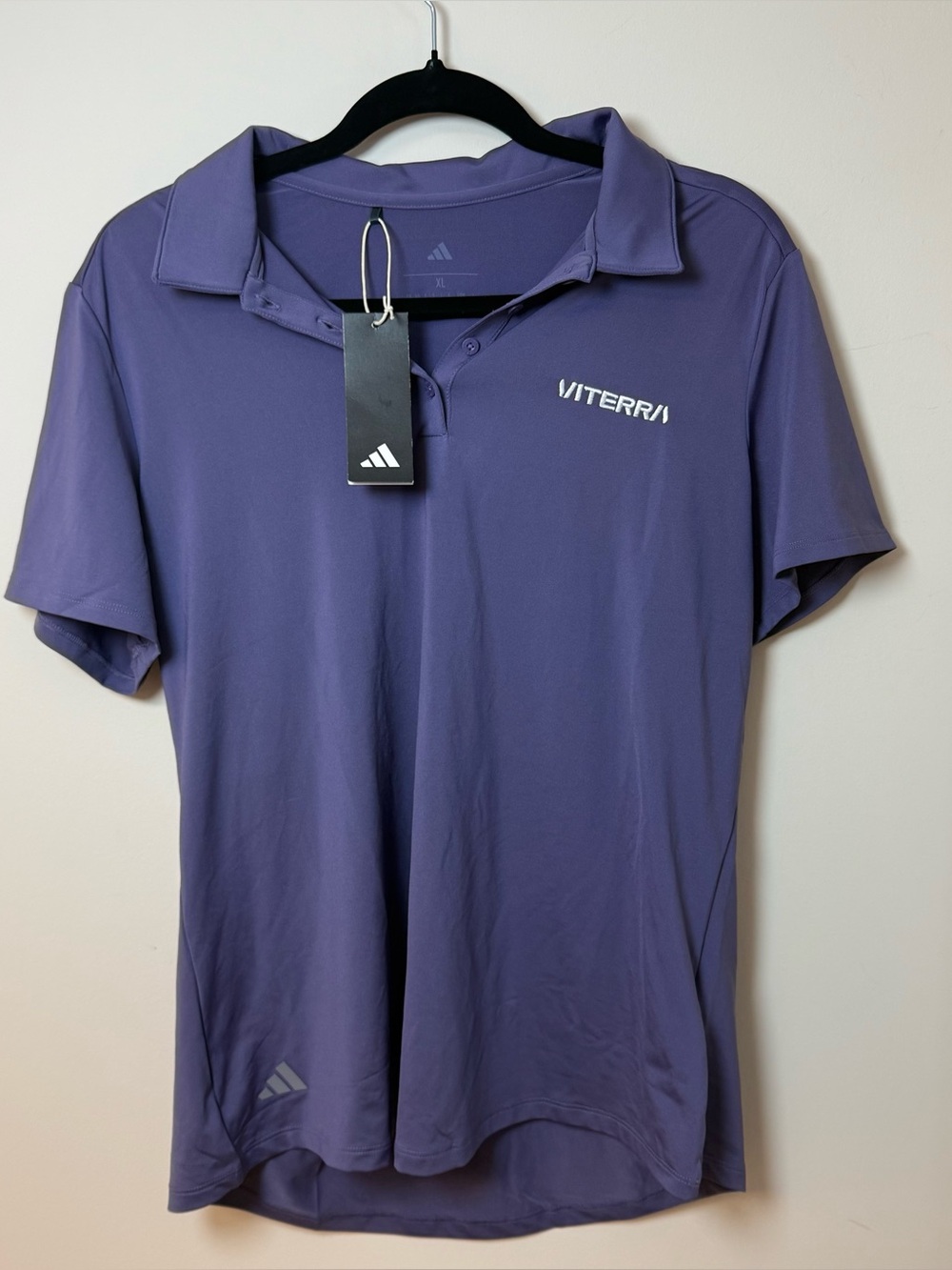 Adidas Viterra Golf Polo Shirt Purple Long Sleeve XL NWT